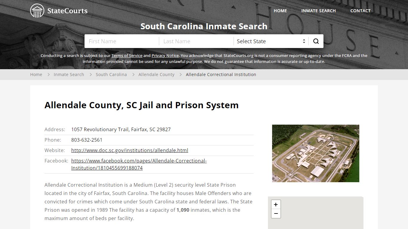 Allendale Correctional Institution Inmate Records Search, South ...