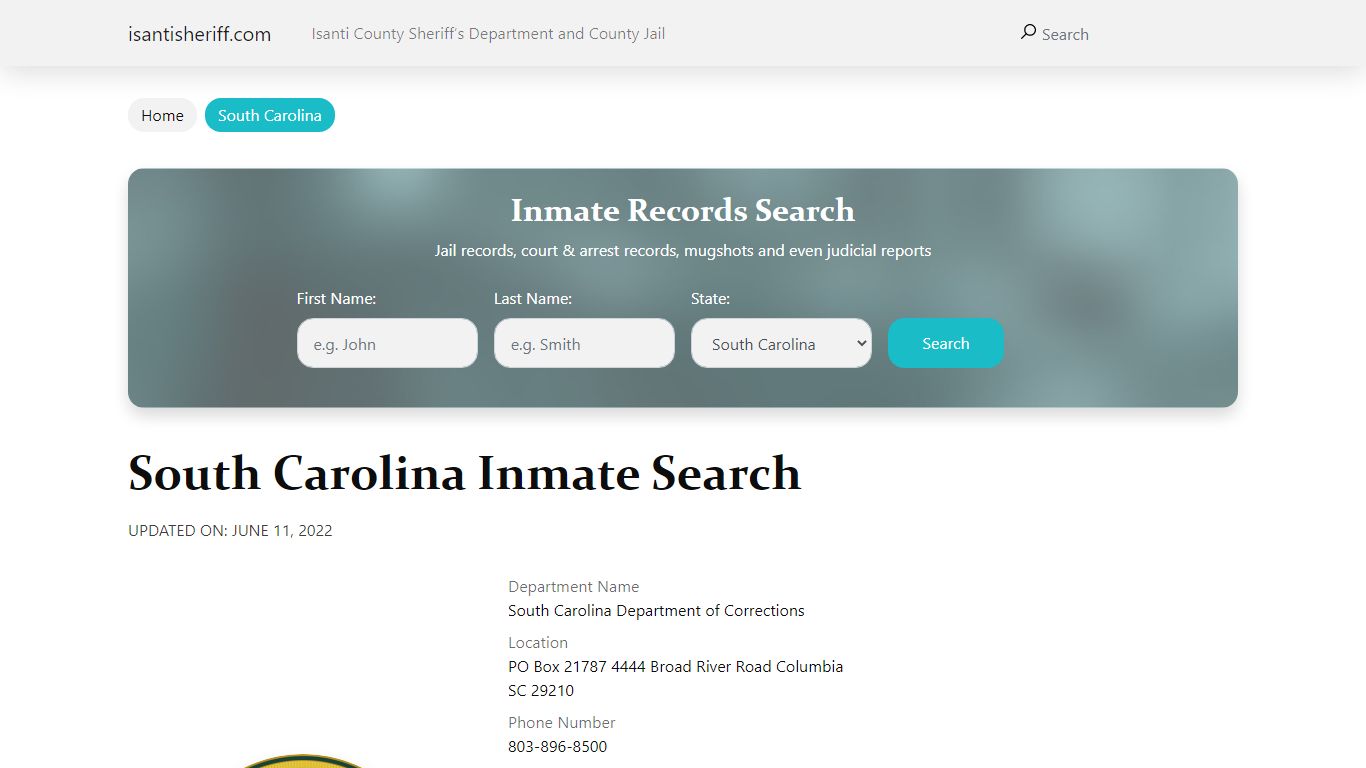 Allendale Correctional Institution Inmate Search, Visitation, Phone no ...